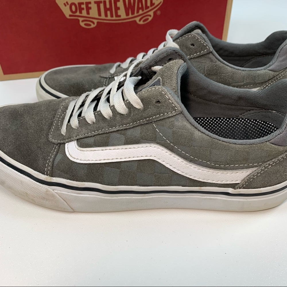 Vans Ward Deluxe Debos Checkerboard Gray Mens 8.5 - Picture 2 of 11